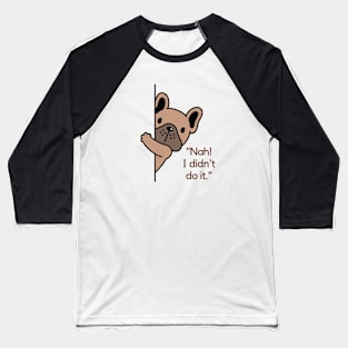 Cute Cartoon Brown Dog is Hiding Baseball T-Shirt